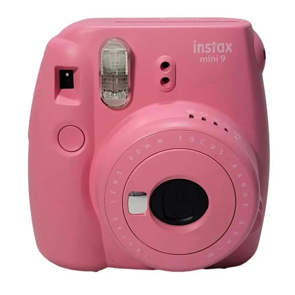 Fujifilm Instax Mini 9 Flamingo Pink Instant Camera No Battery Cover TESTED